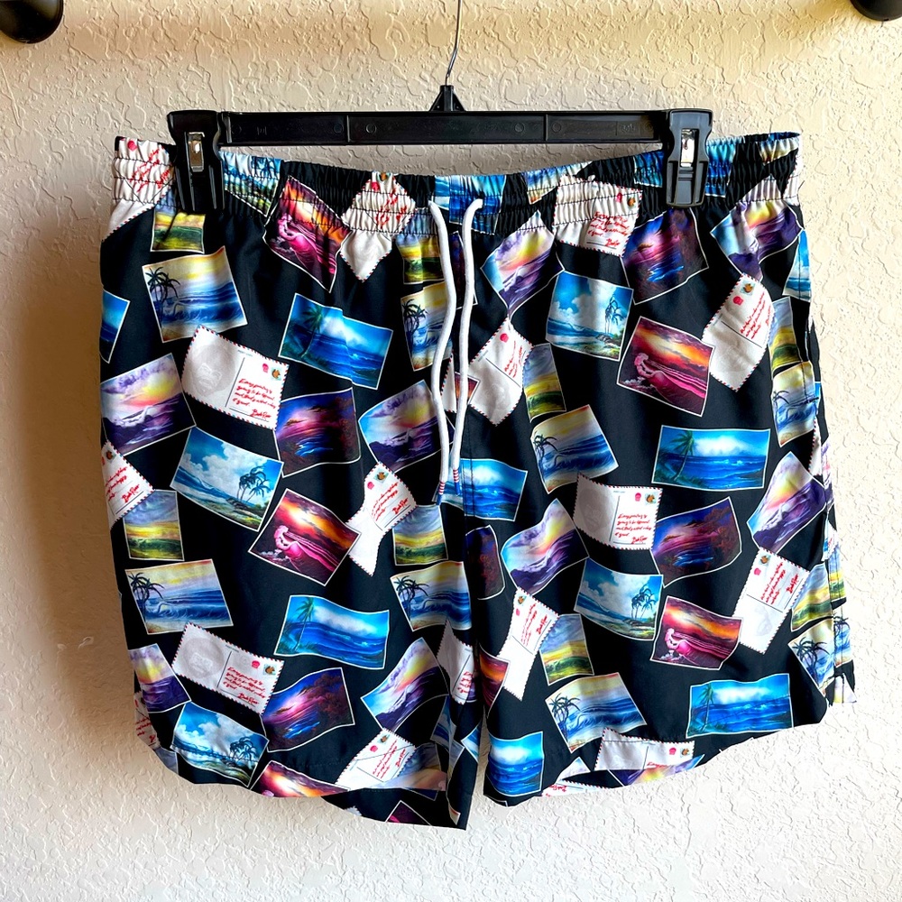 RSVLTS From Bob Ross With Love Men’s Swim Trunks with liner